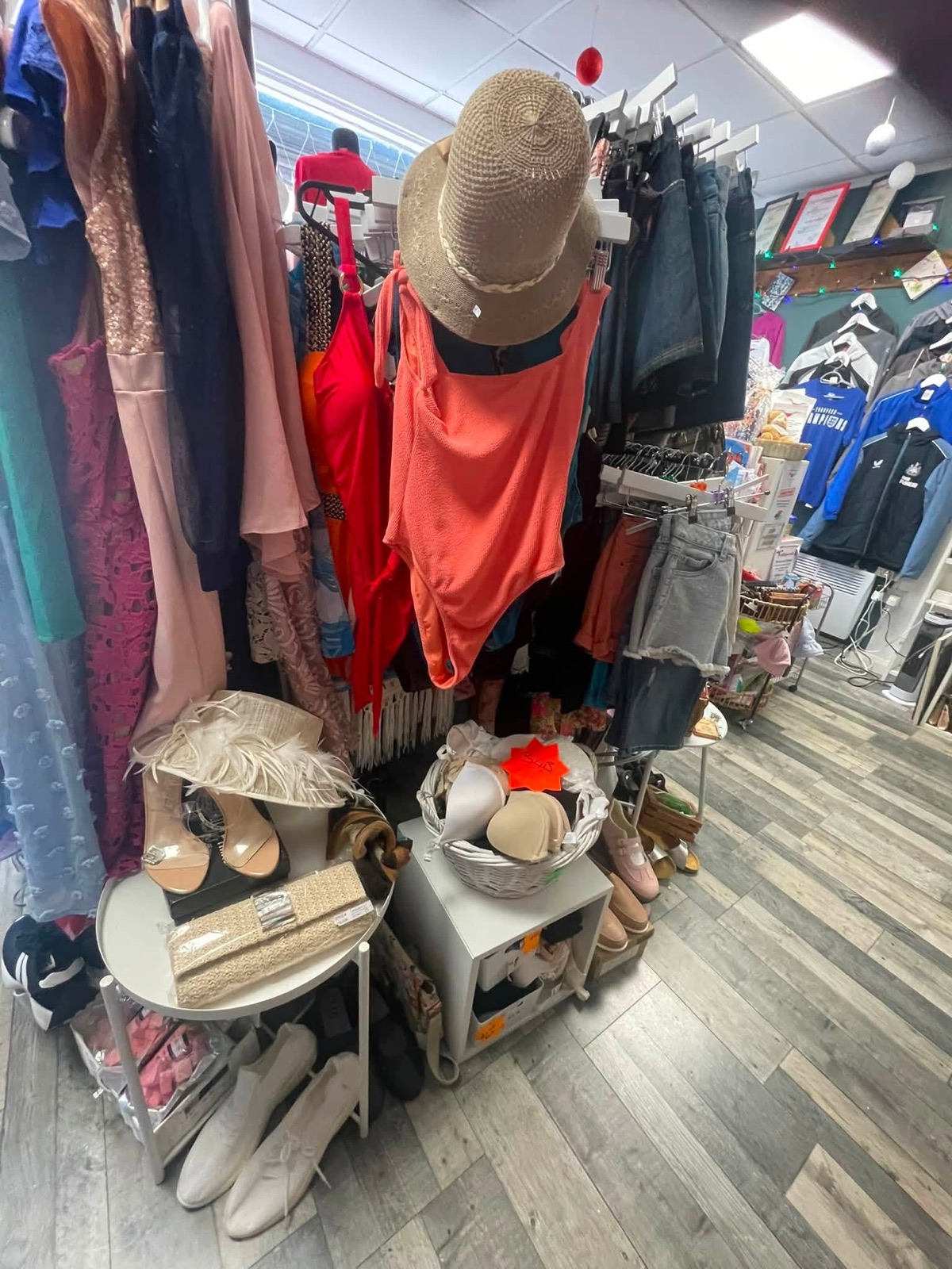 Clothing rails, jackets and accessories